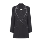 Blazer Alfaiataria Ampla Contorno Pintura Manual