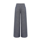 Calça Wide Leg Jeans Com Brilho