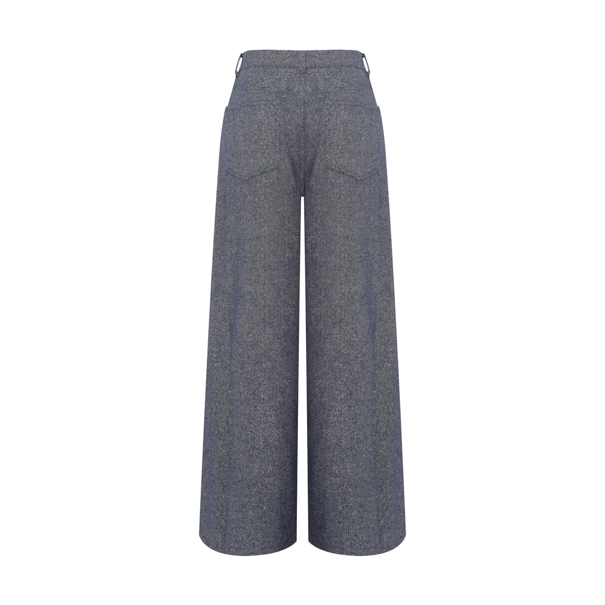 Calça Wide Leg Jeans Com Brilho