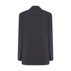 Blazer  Alfaiataria Listrada Bordado Pérolas