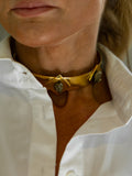 Colar Metal Com Pirita