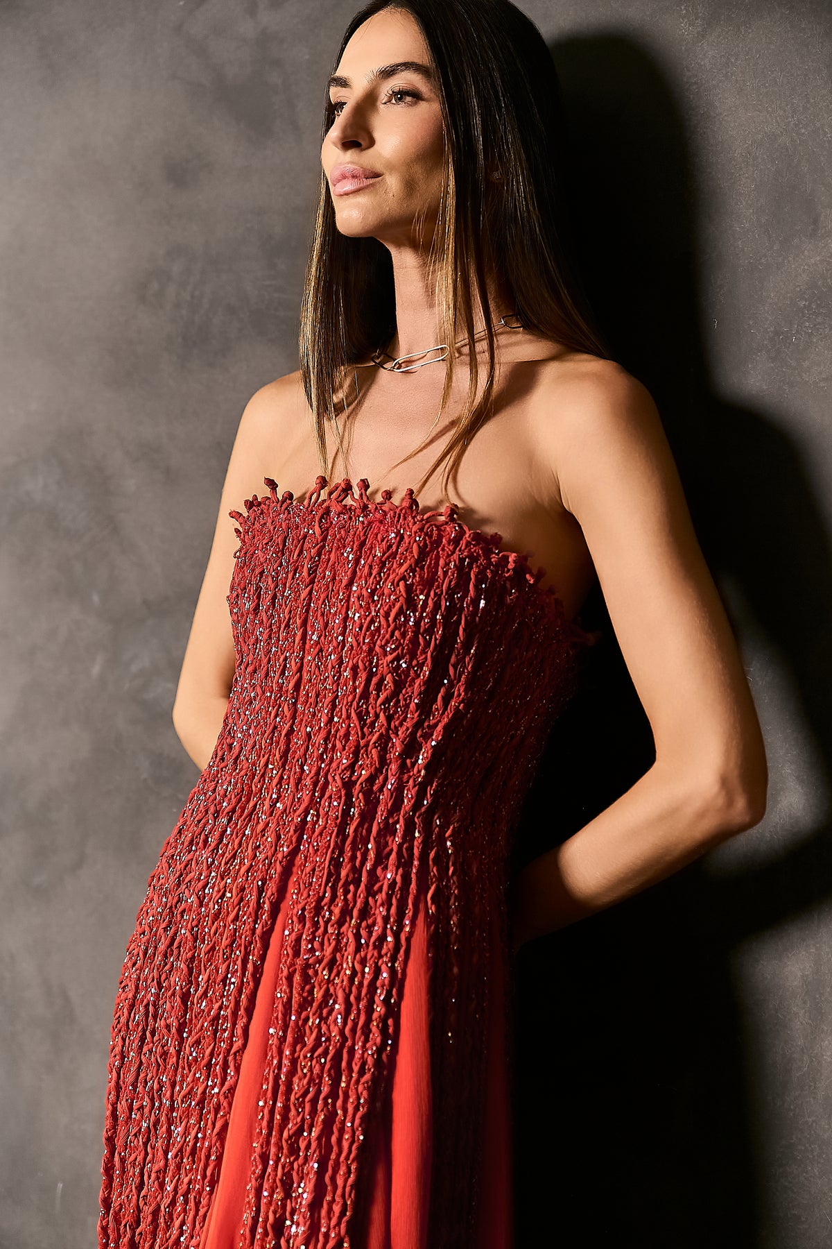 Vestido Bordado Tranças