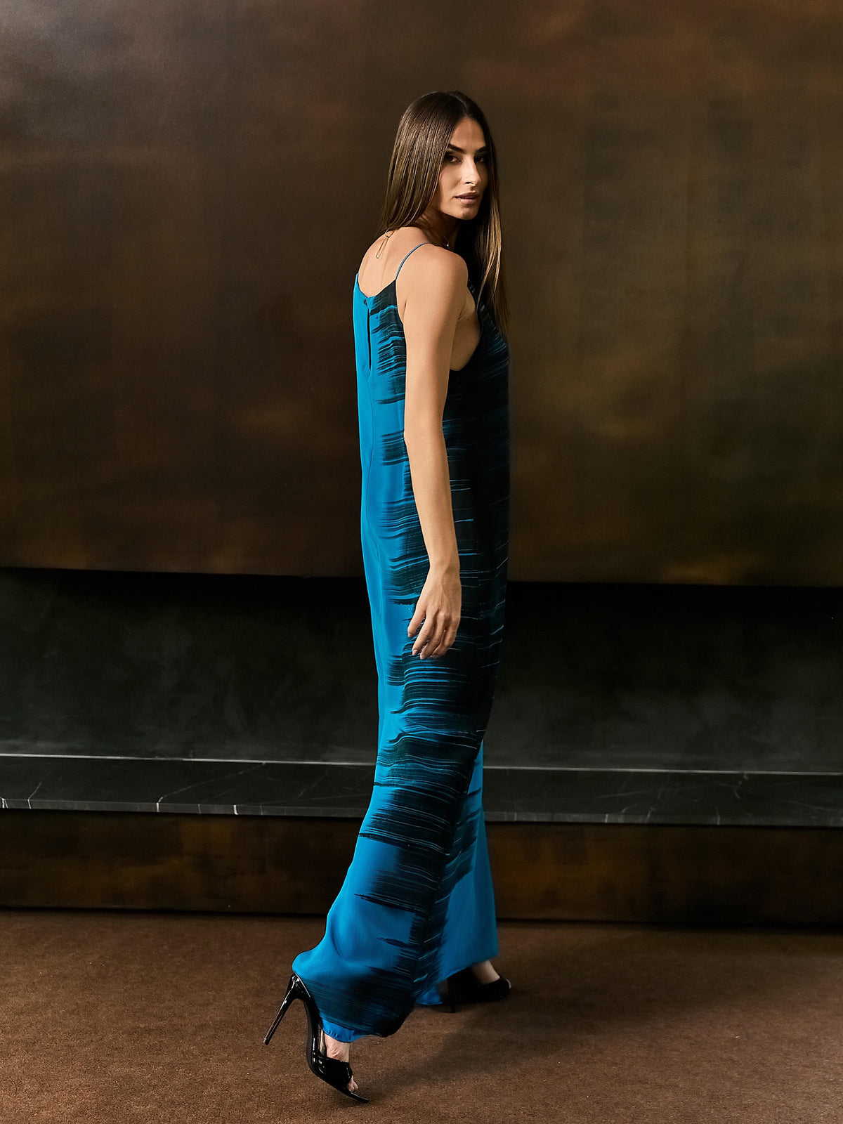 Vestido Tubo Alongado Pinceladas