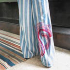 Calça wide leg viscose pintuta orgãnica