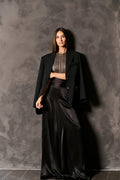 WIDE-LEG SILK TROUSERS