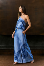 ONE SHOULDER VISCOSE TOP WAVY PAINT