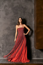 EMBROIDERED DRESS WITH BRAIDS