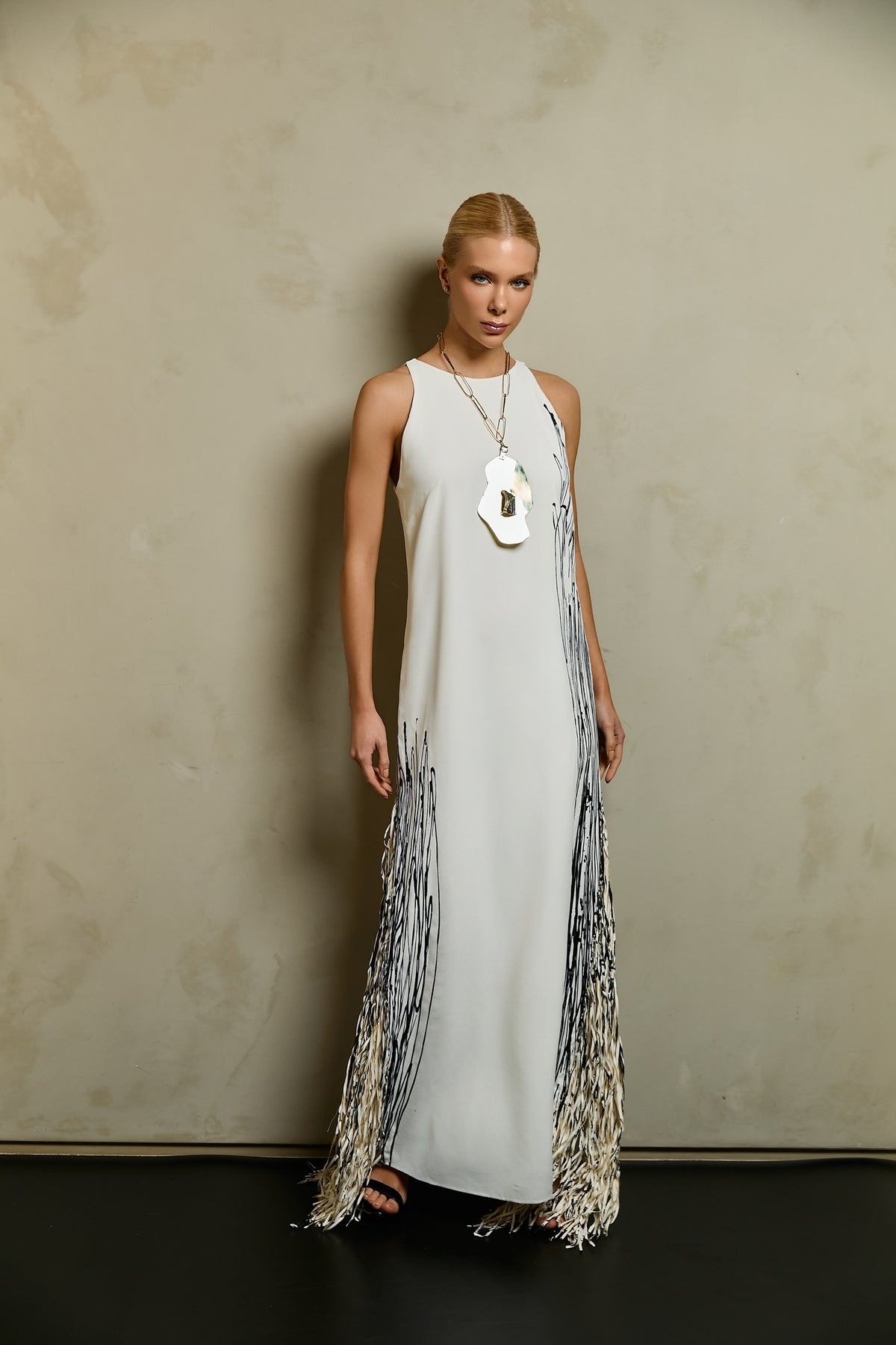 Vestido Franja Pinceladas