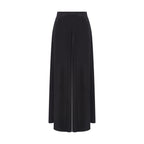 Calça wide leg acetinada