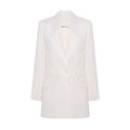 Blazer Amplo Linho Bordado