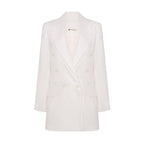Blazer Amplo Linho Bordado