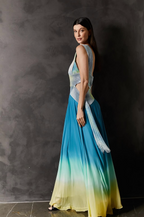 OMBRE CROCHET PAINT DRESS