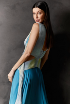 OMBRE CROCHET PAINT DRESS