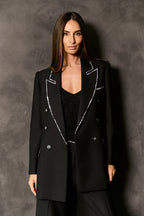 Blazer Alfaiataria Ampla Contorno Pintura Manual